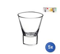 5x Confezioni 3 Bicchieri Vetro Ypsilon After Dinner 15 cl Trasparente Bormioli