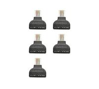5X Connettore Adattatore Terminale RJ45 A 8 Pin Blocco Terminale A Vite con Testa In Cristallo di Rete 8P8C
