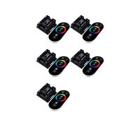5X Controller RGB con Telecomando RF LED per Strisce RGB, 10 A/Canale, 12 V/24 V, Dimmer Touch Panel, Raggio Massimo 20 M