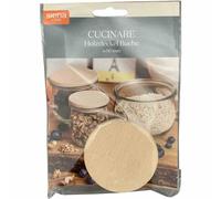 5x Coperchio di Legno " Cucinare " 60mm Weck Faggio Anello Silicone Ricambio 6cm