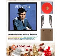 5X Copertine Per Dischi In Vinile LP A-Z In Acrilico Nero Misura Interna 32Cm