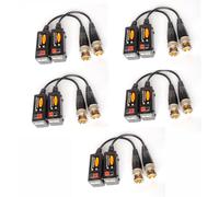 5x COPPIA VIDEO BALUN BNC MORSETTI PASSIVI 10 PZ FINO A 600 mt VIDEOSORVEGLIANZA