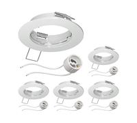 5x cornice da incasso a soffitto FERE rotonda bianco lucido
