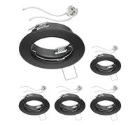 5x cornice da incasso a soffitto FERE rotonda nero opaco