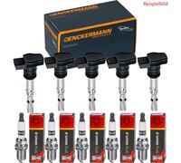 5x Denckermann Bobina Accensione + Champion Candela per Ford Focus II Poiché _