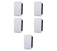 5x Deviatore 16A, Moduli Bianchi, Compatibile Con Vimar Plana, frutti, interruttori, pulsanti, deviatori, dimmer, sensori, PIR, buzzer, Per Placche originali e compatibili