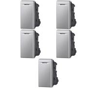5x Deviatore 16A, Moduli grigi, grigio, Compatibile Con BTicino Axolute, frutti, interruttori, pulsanti, deviatori, dimmer, sensori, PIR, buzzer, Per Placche originali e compatibili