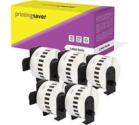 5x DK-22225 38 mm x 30,48 m Compatibili Etichette Nastri adesive continuo per Brother P-Touch QL-1110NWB QL-1100 QL-1060N QL-500 QL-500A QL-500BW QL-570 QL-580 QL-700 QL-710W QL-800 QL-810W QL-820NWB