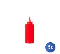 5x Dosatori Condimenti In Polietilenerosso Lt0,42 2103 H&H