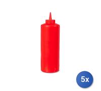 5x Dosatori Condimenti In Polietilenerosso Lt0,95 2107 H&H