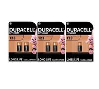 5X Duracell 123 Batterie Lithium (2 Blister Da 2 Batterie + 1 Blister Da 1 Batteria) 5 Pile (CR123 / CR123A / CR17345)
