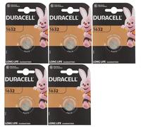 5X Duracell 1632 Lithium (5 Blister Da 1 Batteria) 5 Pile
