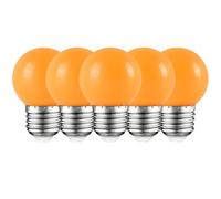5X E27 Lampadina Colore LED 2.5W Lampadina Arancione 200LM Equivalente alle Alogene 20W Lampada di decorazione AC220V-240V