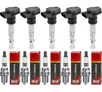 5x Era Bobina Accensione + Champion Candela per Volvo C70 i Cabriolet Sw 2.4