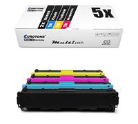 5x Eurotone compatibile Toner per HP Colore LaserJet CM 1312 1512 NFI A WI EI CI W H WB EB CB MFP sostituisce CB540A-43A 125A