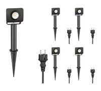 5x Faretto da giardino a LED WEGA per esterni IP44 nero 10 W 935lm bianco caldo