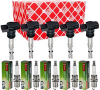 5x Febi BILSTEIN Bobina + Denso Candela per Volvo C70 i Cabriolet Sw 2.4 T.