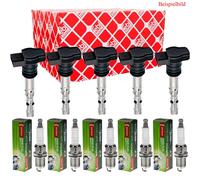 5x Febi BILSTEIN Bobina + Denso Candela per VW New Beetle Cabriolet 1Y7