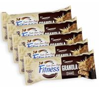 5X Fitness Granola Dark Choco Chips Barretta Crunchy di Cereali con Gocce di Cioccolato 38g