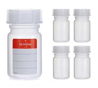 5x flaconi a collo largo da 50 ml in LDPE con chiusura a vite, flaconi vuoti per prodotti chimici, flaconi da laboratorio con coperchio come contenitore, per la cucina, per laboratorio o per hobby