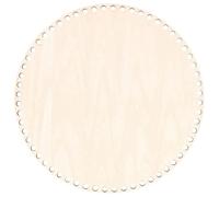 5X Fondo Del Cesto Nel Legno Naturale Da 30 cm con Foro, Base Nel Legno Vuo5447