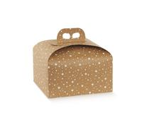 5X GALAXY 24.5x24.5x13 cm Scatola porta Panettone con STELLE 1BYB