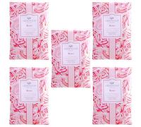5x Greenleaf - ROSES - Sacchetto Profumato per Armadi (ROSA) - Pacchetto da 5 sacchetti 11,5 x 17 cm - Fragranze e profumi per la casa + in OMAGGIO 2 Tisane Funzionali Viropa