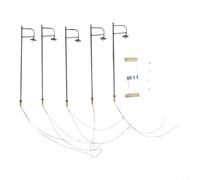 5x HO Scale LED Street Lights Model Train Lamp Posts per 3v 5x | 5-pack LED street lights, per 3v DC operation, realistic glow, perfect for HO scale dioramas and layouts