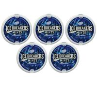 5x ICE BREAKERS Mentine Coolmint senza Zucchero Con Cooling Cristalli Dolci