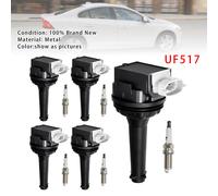 5x Ignition Coil Pack UF517+Spark Plugs Per Volvo S60 2.5L L5 2012-2016 H7