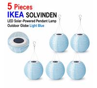 5x IKEA SOLVINDEN LED Lampada a Sospensione ad Energia Solare Luce Globo da E...