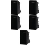 5x Interruttore 16A, Moduli neri, nero, Compatibile Con BTicino Axolute, frutti, interruttori, pulsanti, deviatori, dimmer, sensori, PIR, buzzer, Per Placche originali e compatibili