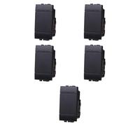 5x Interruttore 16A, Modulo nero, Compatibile Con BTicino Living, frutti, interruttori, pulsanti, deviatori, dimmer, sensori, PIR, buzzer, Per Placche originali e compatibili