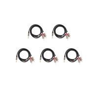 5X Jack da 3,5 mm A 2 RCA Cavo Audio AUX Divisore Stereo da 3,5 mm Maschio A Maschio RCA 2 Speaker Cable 1M
