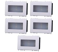5x Lampada segnapasso 6000K, luce notturna, bianco freddo, Moduli Bianchi, Compatibile Con Vimar Plana, frutti, interruttori, pulsanti, deviatori, dimmer, Per Placche originali e compatibili