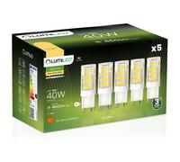 5x LED-Lampe G9 Kapsel 5W = 40W 460lm 3000K Warmlicht 360° LUMILED