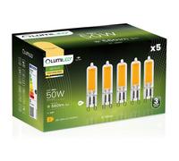 5x LED-Lampe G9 Kapsel 5W = 50W 560lm 3000K warmweiß 360° FILAMENT LUMILED
