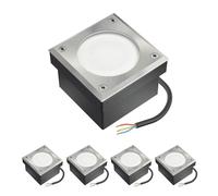 5x LED per pavimentazione NEOLUM per esterni IP67 angolare 10 x10cm in X53