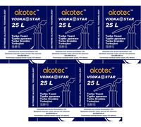 5x lievito di distillazione ALCOTEC Vodka Star 66g per 25L