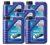 5X Liqui Moly Marine 2T Olio Motore Motorrad API TC JASO FB 1L