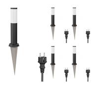 5x luce da sentiero / bitta / luce da giardino PORU per esterni IP44 39 cm nero