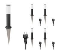 5x luce da sentiero / bitta / luce da giardino PORU per esterni IP44 39 cm nero
