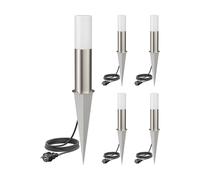 5x Luce di percorso GROPO / bitta luminosa per esterni IP44 41 cm in acciaio