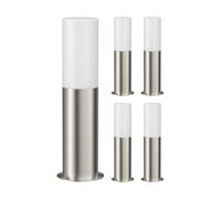 5x Luce di percorso GROPO / bitta luminosa per esterni IP44 41 cm in acciaio