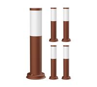 5x Luce di percorso PORU / bitta luminosa per esterni IP44 39 cm marrone 1x E27