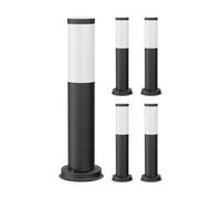 5x Luce di percorso PORU / bitta luminosa per esterni IP44 39 cm nero 1x E27