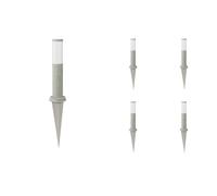 5x Luce di percorso PORU / bitta luminosa per esterni IP44 40 cm grigio (aspetto