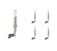 5x Luce di percorso PORU / bitta luminosa per esterni IP44 40 cm grigio (aspetto