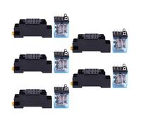 5X LY2NJ HH62P-L JQX-13F 220V AC Bobina DPDT Rele' di Potere 8 Pin con PTF08A Socket