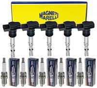 5x Magneti Marelli Bobina Accensione + Beru Candela per Volvo V70 II P80_2.4